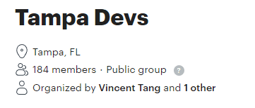 Tampa Devs Count